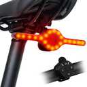 X8 Smart Bike Tail Light USB Rechargeable, 21* LED 300 Lumens Bike Lights for Night Riding, with Turn Signals & Brake Sensing, 9 Modes for Night Riding- Long Lasting Bicycle Lights