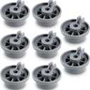 8 Packs 165314 Dishwasher Wheels Lower Rack Fit for Bo-sch,Dishwasher Wheels Replaces Dish Rack Part Number 420198 AP2802428 PS3439123 by AMI PARTS