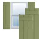 Ekena Millwork 16 1/8"W x 49"H True Fit PVC Three Board Joined Board-n-Batten Shutters, White (Per Pair - Hardware Not Included)