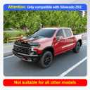 Hood Protector with LED Light Compatible with 2019-2024 Chevy Silverado 1500 ZR2 Hood Deflector Glossy Black Three Section Lightshield Replacement for 2019-2024 Chevy Silverado Accessories