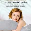 Set of 4 Pillow Cases Queen Standard,800 TC 100% Egyptian Cotton, Great for Hair & Skin Care, Silky Soft Sateen Weave Pillow Covers for Bed Pillow, Improves Sleep Quality, 4" Hem Pillowcases, Light Gray