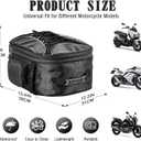 FOCHIER Fully Waterproof Motorcycle Dry Bag, 23L-34L Expandable Universal Tail Bag & Side Saddle Pannier, Roll-Top Rear Rack Trunk Storage, Heavy Duty Motorbike Luggage Accessories (Black), 34 liters