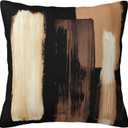 Black Brown Throw Pillow Velvet Pillowcase Home Set Comfortable Square Bed Decoration Outdoor Sofa Living Room Office Cushion Cover 18 "x18 Inch (Color-3)