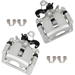cciyu Rear Left & Right Brake Calipers Assembly w/Bracket 19B3415 19B3414 2005 2006 2007 2008 2009 For Audi For A4,2005 2006 2007 2008 2009 For Audi For A4 Quattro
