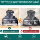 Air Fryer Trivets Silicone for Ninja Crispi, Hot Pads Potholders for Ninja Crispi Airfryer Accessories, Heat-Resistant, Non-Slip, Protection for Countertop (White)