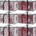 Moving Bags Heavy Duty Extra Large, Alternative for Moving Boxes & Moving Supplies, Clear Storage Bins with Lids, Plastic Packing Tote, Storage Bags for Clothes with Handles & Zippers(Clear, 6 Pack)