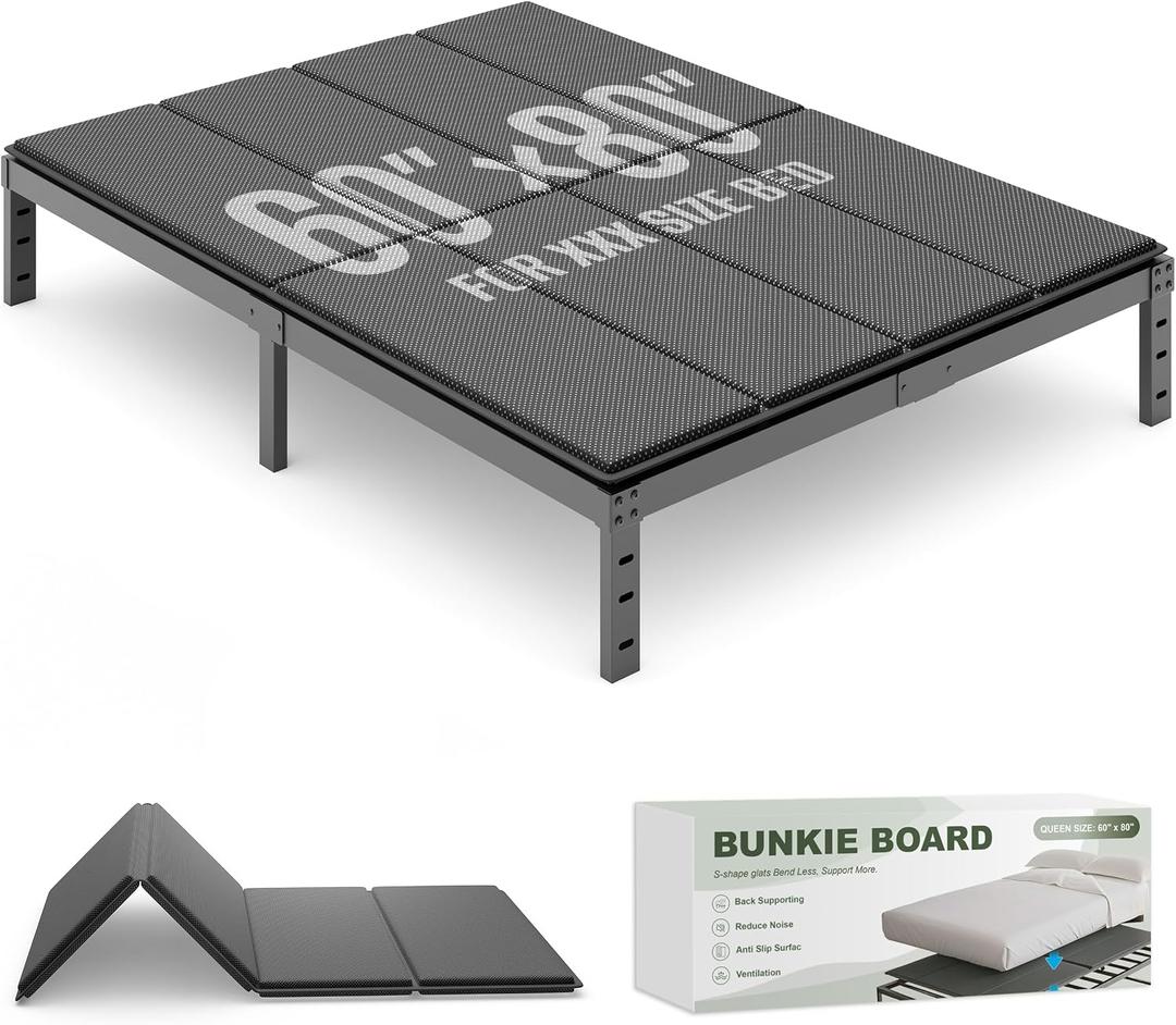 Bunkie Boards Queen Size(80"x60"), 8mm Bed Boards to Stop Sagging, Queen BunkieBoards Light and Thin, Breathable, Noise Minimizing, Moisture Resistant Bunkieboards