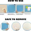 12 Pack Large Cork Board Alternative, 47" x 35" Bulletin Board, Felt Wall Tiles with Safe Removable Adhesive Tabs, Cork Boards for Walls Office School & Home (Lake Blue)