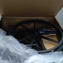 Drive Medical SSP118FA-SF Silver Sport 1 Folding Transport Wheelchair with Full Arms and Removable Swing-Away Footrest, Black