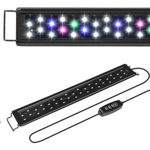 AQUANEAT LED Aquarium Light, Full Spectrum, Adjustable Brightness, with Built-in Timer, Auto On Off, for 48-54 Inch Fresh Water Plant Fish Tank Light Multi-Color