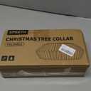 26in Christmas Tree Collar, Honeycomb Folded Paper Basket Skirt Collars, Christmas Tree Ring Base Stand Cover for Holiday Home Decoration(Red)