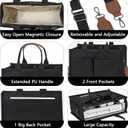 ZHMO Canvas Tote Bag for Women,Women's Bags Crossbody Bags Work Laptop Tote Bag Large Handbags Purse for Travel Nurse Teacher