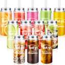 12 Pcs Thank You Gifts Inspirational Tumbler with Lid and Straw Employee Appreciation Gifts Tumbler 14 oz Clear Reusable Cups Mug for Coworker Teacher Graduate Volunteer Nurse(Being Awesome)