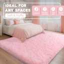 8x10 Area Rugs for Living Room, Large Pink Fluffy Rugs for Bedroom Girls Kids Room Dorm Home Decor, Soft Fuzzy Shaggy Shag Carpet Rug