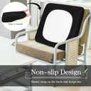 Newwiee Set of 4 Stretch Patio Cushion Covers Sofa Couch Seat Chair Slipcovers Cushion Cover Replacement Furniture Protector for Pets Washable(Black,Seat Cover,Solid)