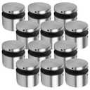 3TO Glass Railing Standoff - Marine Grade SS316 Innovative Standoffs for Balcony Stair Railing Modern Design Clamp Comes with Mounting Wrench (12, Brushed Finish)