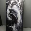 Suconvng Abstract Wall Art Small Size White Sea Wave Modern Canvas Art Wall Decor Painting Artwork Abstract Wall Decor Print Picture For Bedroom Office Home Decoration 20"X 40"