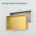 Stainless Steel Shower Niche Insert 24" x 12" Brushed Gold