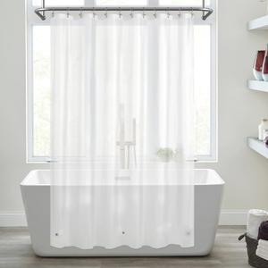 Mrs Awesome Extra Long Shower Curtain Liner with 3 Magnets, Long Frosted PEVA Plastic Shower Curtain for Bathroom Lightweight & Waterproof, 72 x 84, Frost