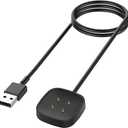 Charger for Fitbit Sense/Sense 2/Versa 3/Versa 4, Replacement Charging Cable Cord Magnetic Dock Stand for Fitbit Sense 1/2, Versa 3/4 Smartwatch
