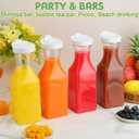 Reallnaive 30 Pcs Plastic Carafe with Lids,34 oz Juice Containers, Stylish (EXP 08/07/30)