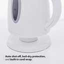 OVENTE Electric Kettle, 1.7L Fast Boiling Water Heater for Coffee or Tea, BPA Free with Water Level Gauge, Auto Shut-Off, Boil-Dry Protection, Indicator Light and Removable Filter, White KP72W
