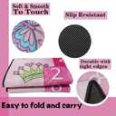 Washable Kids Play Mat 2x3 Feet, Non-Slip Educational Number Game Rug, Soft Low Plush Small Indoor Carpet for Children's Bedroom Nursery Entrance, Modern Pink Floor Mat