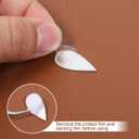 0.5x1 Inch Self-Adhesive Mosaic Tiles, 0.8mm Thick Fancy Tiny Mirror, 200Pcs Teardrop Shape Small Mirrors for Crafts, Silver DIY Mirror Mini Mirrors Wall Stickers for Crafts Art Wall Door Home Decorat