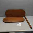 Oval Solid Wood Narrow Side Table, Slim End Table, Small Coffee Table (Chestnut, XLarge)