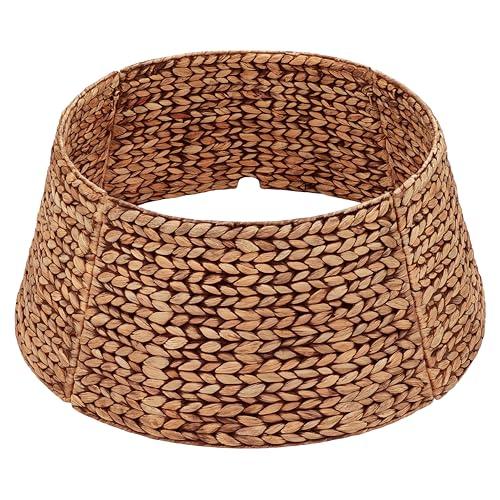 CENBOSS Rattan Christmas Tree Collar, Wicker Tree Skirt & Stand Base Cover (Brown Wash, )
