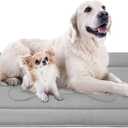 JoicyCo Extra Large Dog Bed Soft Dog Crate Pad Mat 48 in Non-Slip Bottom Washable Dog Sleeping Mattress Pet Beds Cat Beds Kennel Pads (48.0"L x 30.0"W x 1.2"Th, Clay Gray)