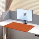 Desk Mat with Lip & Reinforced Stitched Edge|Non-Slip Waterproof PU Leather Desk Pad|Ergonomic Keyboard Mouse Pad with Edge Protector|for Office, Home, Study(28.74" x 16.73",Brown)