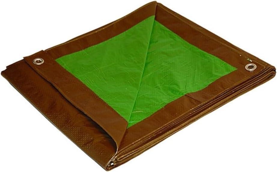 8x10 Multi-Purpose Brown/Green Medium Duty DRY TOP Poly Tarp (8'x10')
