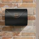 Outdoor Wall Mount Mailbox, 13 x 3.24 x 10.3 inch Black Waterproof Mail Box, Heavy Duty Wall-Mounted Mailboxes for Home, Envelopes, Magazines & Small Packages