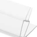 Prime-Line M 6256 Frameless Shower Door Bottom Seal for 1/4 in. Thick Glass Doors, Dual Flap and 45 Degree Drip Guard, 36 in., Clear Vinyl (Single Pack)