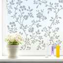 SOMWISE Frosted Window Privacy Film, Day and Night, Static Cling, 23.5X 78.5