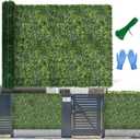 Artificial Boxwood Roll Panel Backdrop: 60"X120" UV-Anti Greenery Faux Grass Wall Hedge for Indoor Outdoor Green Decor & Backyard Background Decorations Fence Covering Privacy