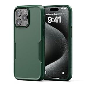 NTG【2023 New Designed for iPhone 15 Pro Max Case, Heavy-Duty Tough Slim Shockproof [2 Layer Structure][Military Grade Protection] Phone Case for iPhone 15 Pro Max(6.7 Inch), Midnight Green