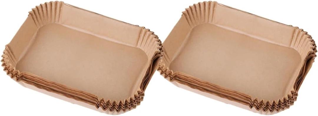 300pcs 22CM Air Fryer Paper Utensils Disposable Square Non-Stick Mat Basket Liners For Microwave Oven Kitchen Cookers Accessories(200pcs)