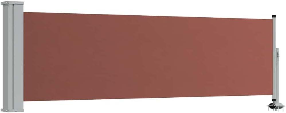 VidaXL Retractable Patio Side Canopy 80 x 300 cm Brown