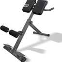 Hyperextension Roman Chair - Adjustable Bench Foldable Exercise Bench Back Extension Machine Roman Chair Exercise Equipment for Home