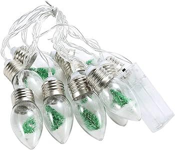 Christmas Tree String Snow Globe Lights - Christmas Tree Snow String LED Lights Bright Christmas Lights Christmas Party Lighting, Xmas Festival Party Decoration Gift