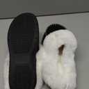 Womens Warm Microsuede House Slippers Cozy Memory Foam Winter Bedroom Shoes with Fluffy Plush Collar for Indoor and Outdoor (9-10, Black)