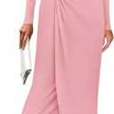 PRETTYGARDEN Women's Fall Cocktail Holiday Midi Dresses (Pink, S)