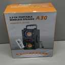 Bluetooth Speaker, 40W (60W Peak) Portable Wireless Speaker with Colorful Lights, Double Subwoofer Heavy Bass, FM Radio, MP3 Player, Bluetooth 5.0, Loud Stereo speakers for Home Outdoor Party Camping