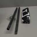 2 Pack OPEN Flag with Pole Kit - Heavy Duty Canvas Open Banner for Business Storefront, 42x12 Inch Outdoor Double-Sided Sign with Bracket - Advertising Signage for Retail & Shops (Black)