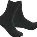 RANDY SUN Waterproof Socks, Unisex Hiking Wading Trail Running Kayaking Crew Socks (Large, Pair of 1, Black)