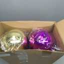 Zubebe 6 Pcs 8" Extra Large Outdoors Christmas Balls Ornaments Jumbo Oversized Christmas Tree Decorations Giant Hanging Xmas Plastic Balls Ornaments for Lawn Yard Decoration(