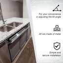 1 Set 31 Inch Stainless Steel Sink Drawer Tip Out Tray Kit Include Tip-Out Sink Trays and Hinges Large Pull Out Storage Organizer for Kitchen Bathroom Base Cabinets
