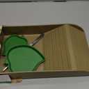 NGORAY Tortoise Feeding Dish with Ramp and Basking-Platform - Leaf Tortoise Water Food Bowls, Reptile Water Dish Amphibians Habitat, Reptile Water Bowl Fit for Amphibians with Forcep Cleaning Clip (Brown)